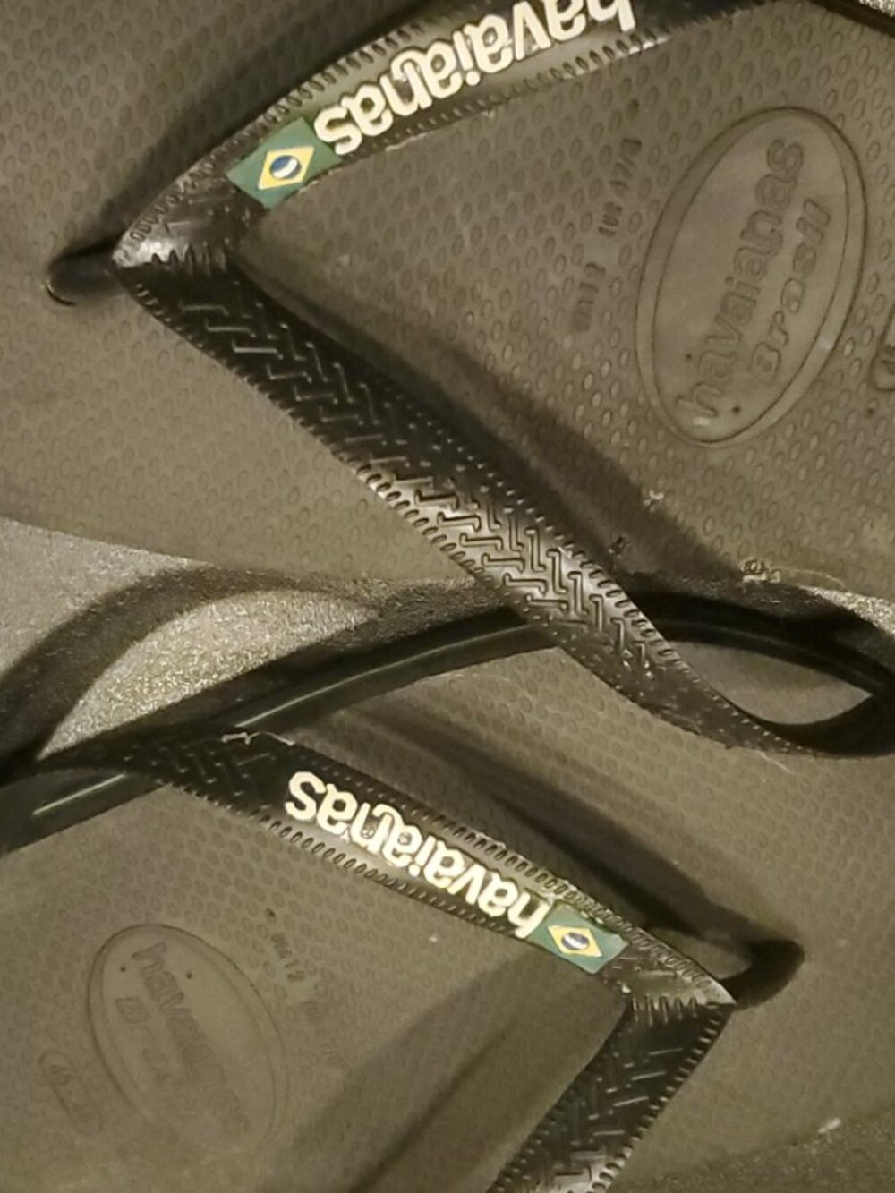 Havaianas Flip Flop Sandals Size 12 Black UNISEX